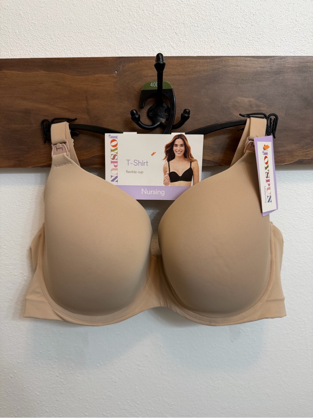 NEW 40DD Nursing T-Shirt Bra with Flex Cup-Maternity-Tan